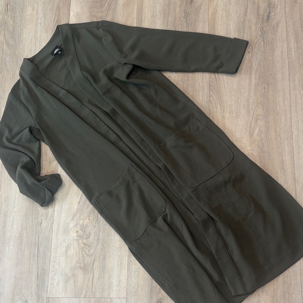 BOBEAU GREEN LIGHTWEIGHT DUSTER